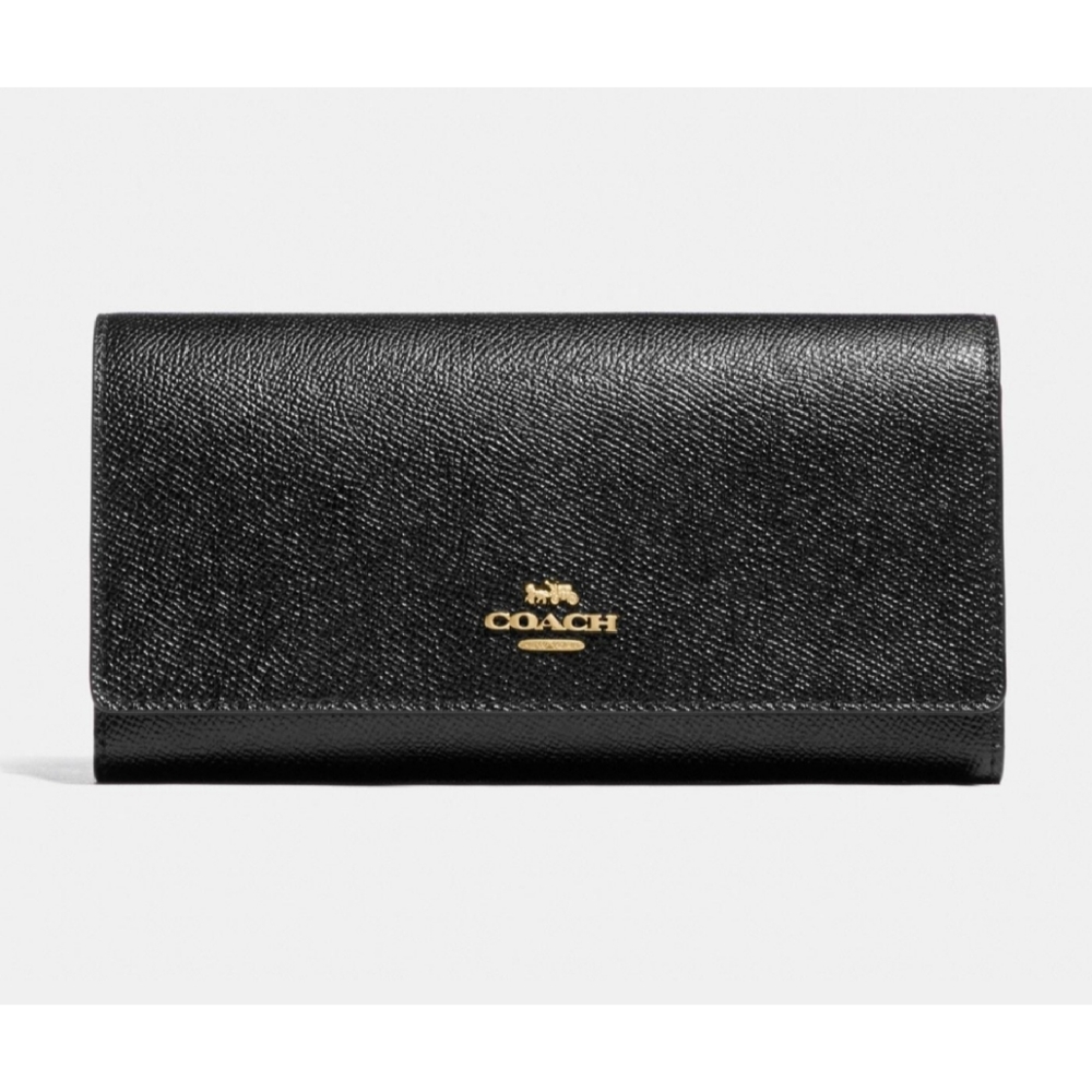 Coach trifold black wallet 👛